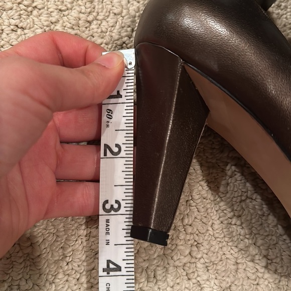 Cocoa Brown Satin Heels - Picture 11 of 11